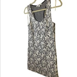 Grey F21 Floral Butterfly Long Top or Short Dress